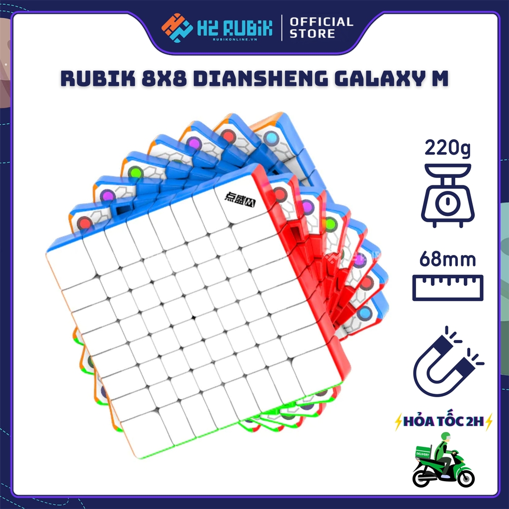 Rubik 8x8 Diansheng Galaxy M có nam châm sẵn