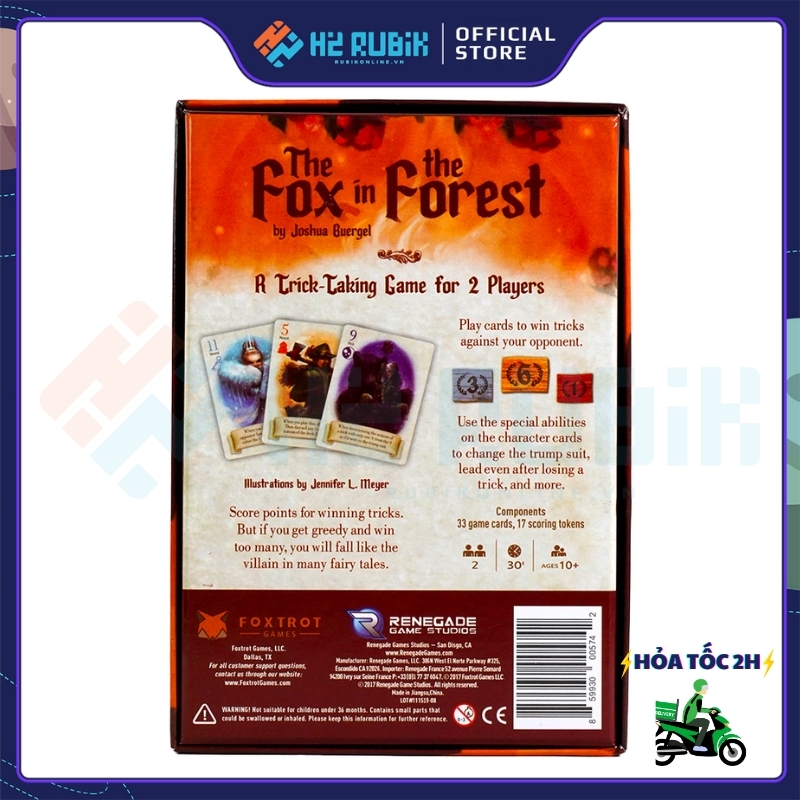 The Fox in the Forest Board Game tiếng Anh US