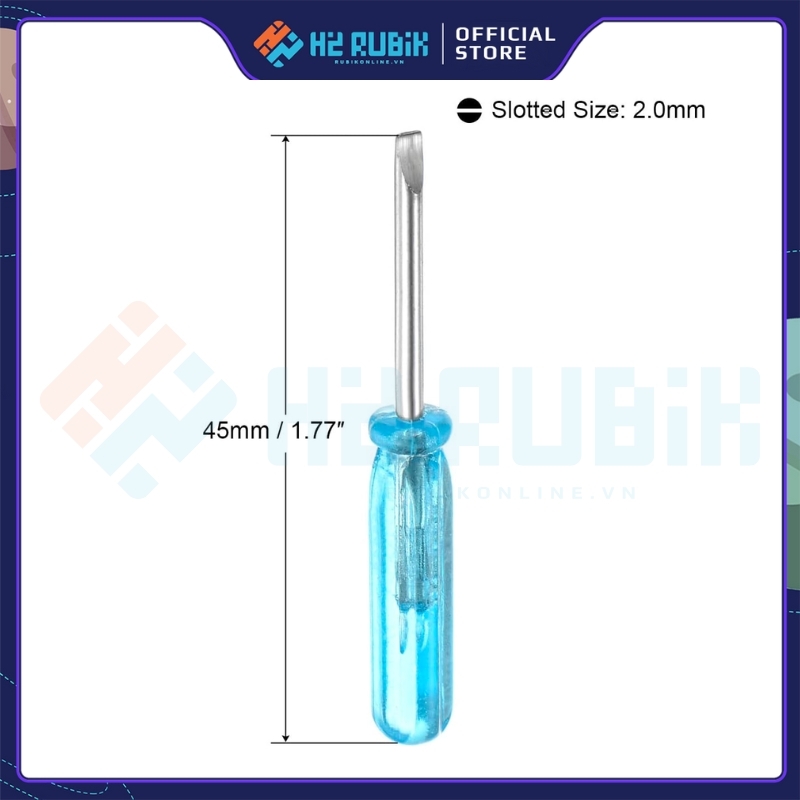 Tua vít mini chuyên dụng 2mm đầu 4 cạnh - 2 cạnh