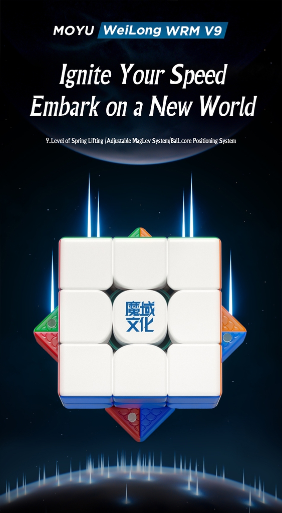 MoYu Weilong WRM V9 Rubik 3x3 có nam châm sẵn