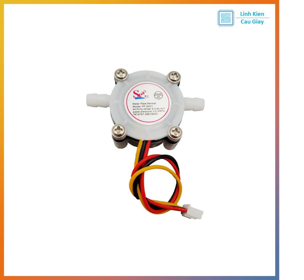 Cảm biến lưu lượng nước S401 – Hall xung 3.5–12VDC cho máy pha chế