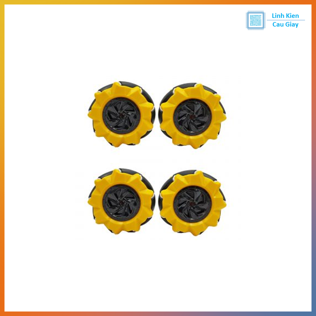 Bánh Xe Mecanum Đa Hướng 80mm (Gồm 4 bánh)