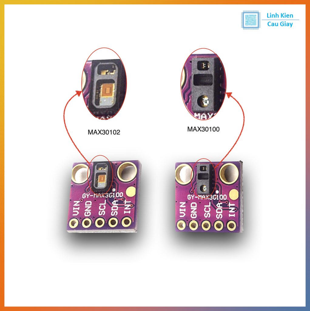 Cảm biến nhịp tim và nồng độ oxy trong máu MAX30102