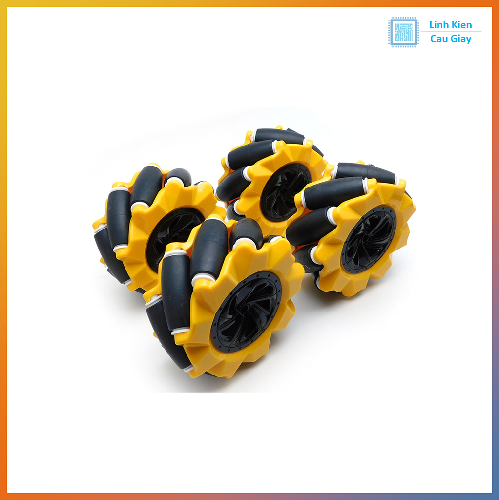 Bánh Xe Mecanum Đa Hướng 80mm (Gồm 4 bánh)