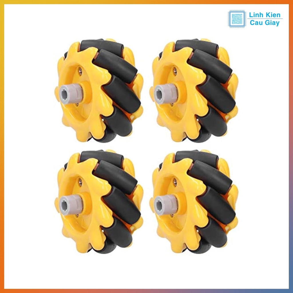 Bánh xe mecanum đa hướng 48mm (1 bộ gồm 4 bánh không kèm chốt bánh xe)