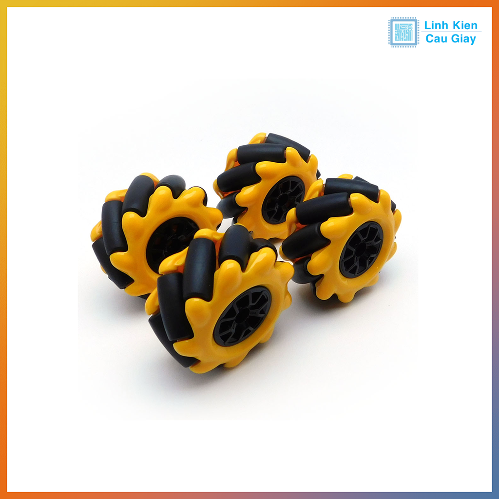 Bánh xe mecanum đa hướng 48mm (1 bộ gồm 4 bánh không kèm chốt bánh xe)