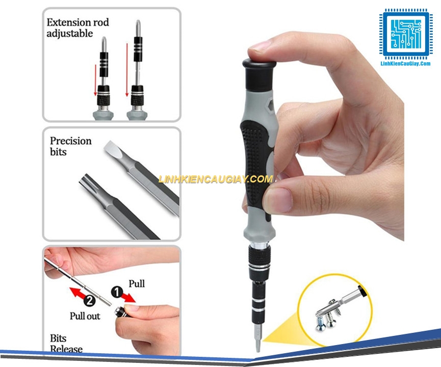 Bộ tua vít đa năng sữa chữa điện thoại, máy tính, laptop chuyên nghiệp 115 chi tiết