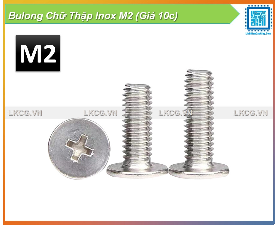 Bulong Chữ Thập Inox M2 (Giá 10c)