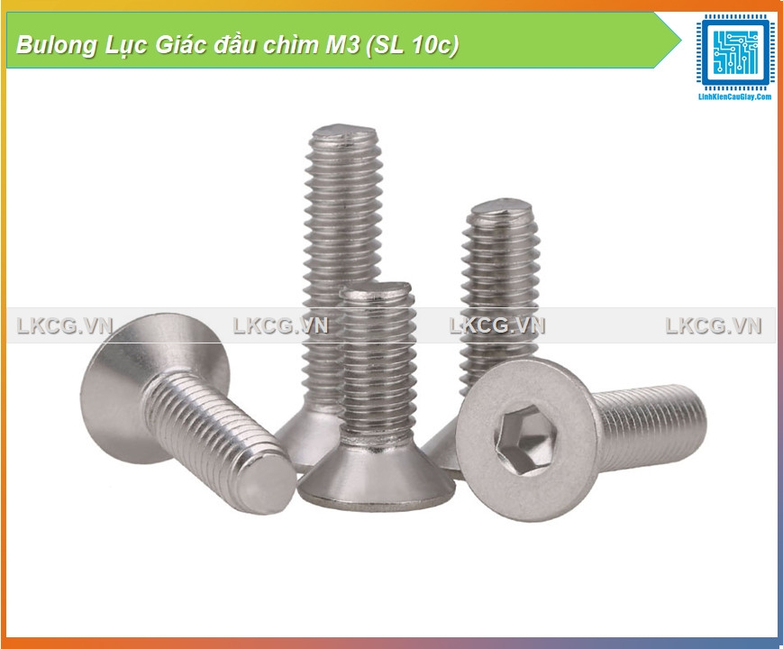 Bulong Lục Giác đầu chìm M3 (SL 10c)