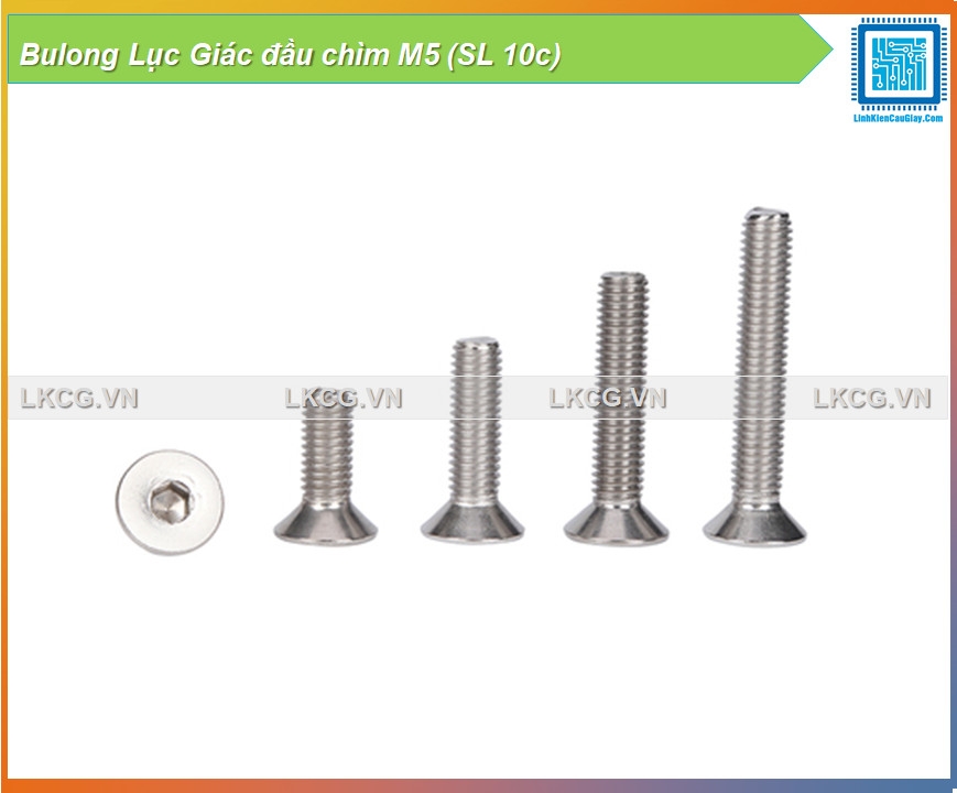 Bulong Lục Giác đầu chìm M5 (SL 10c)