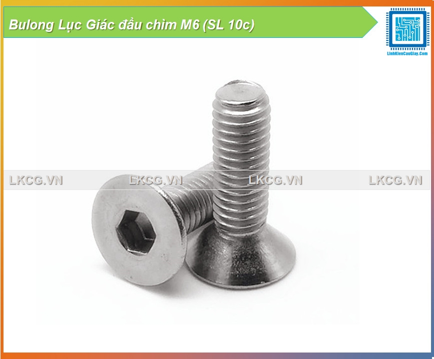 Bulong Lục Giác đầu chìm M6 (SL 10c)