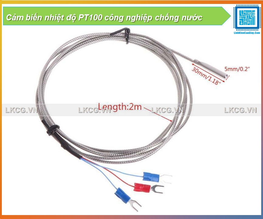 Cảm biến nhiệt độ PT100 công nghiệp chống nước