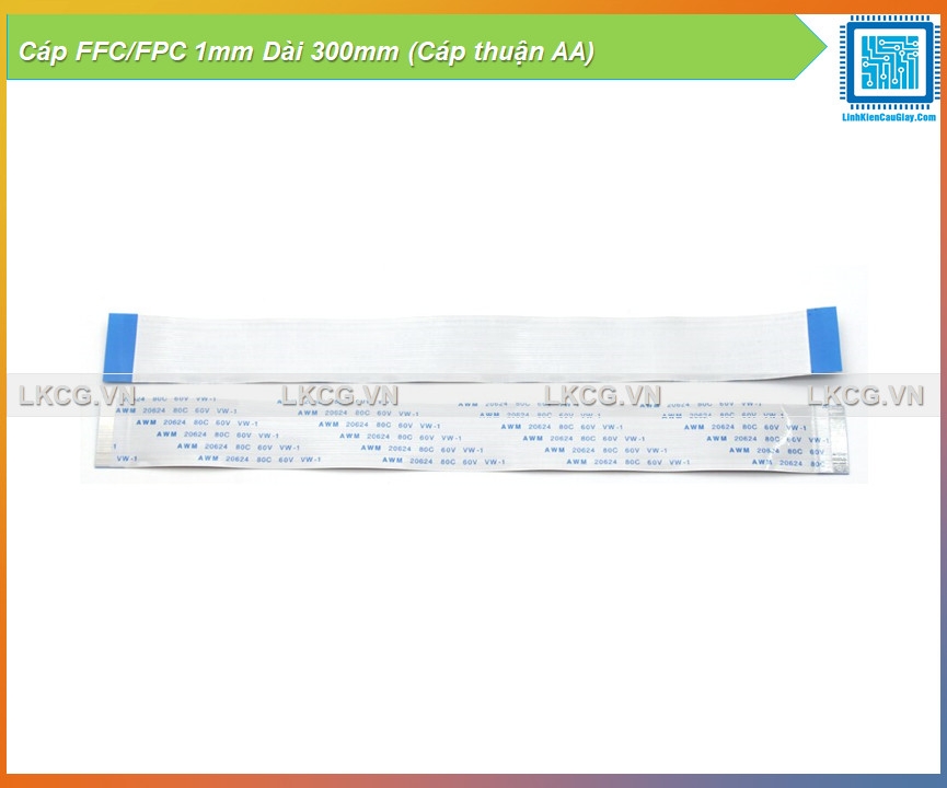 Cáp FFC/FPC 1mm Dài 300mm (Cáp thuận AA)