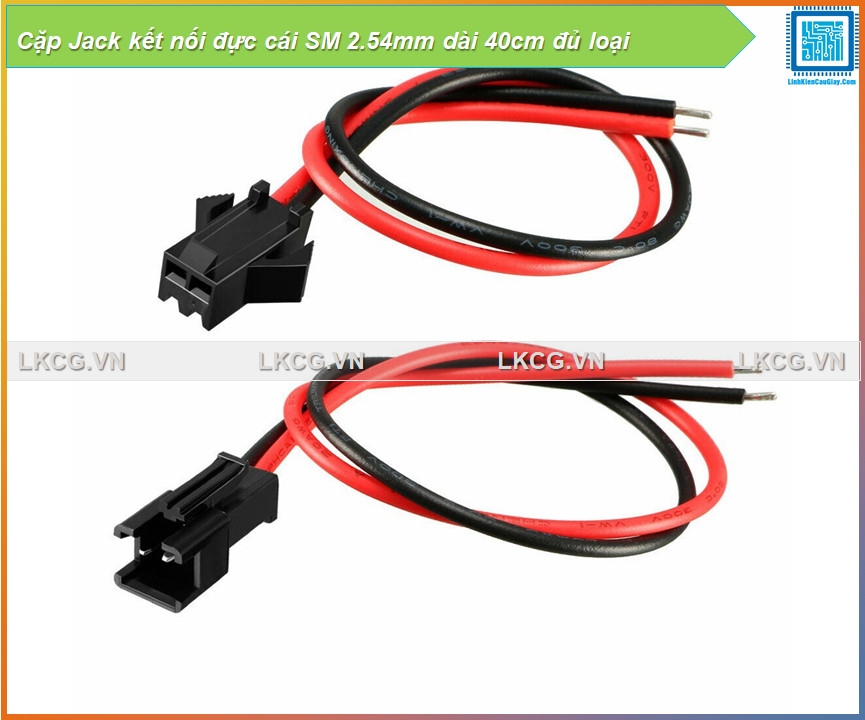 Cặp Jack kết nối đực cái SM 2.54mm dài 40cm đủ loại