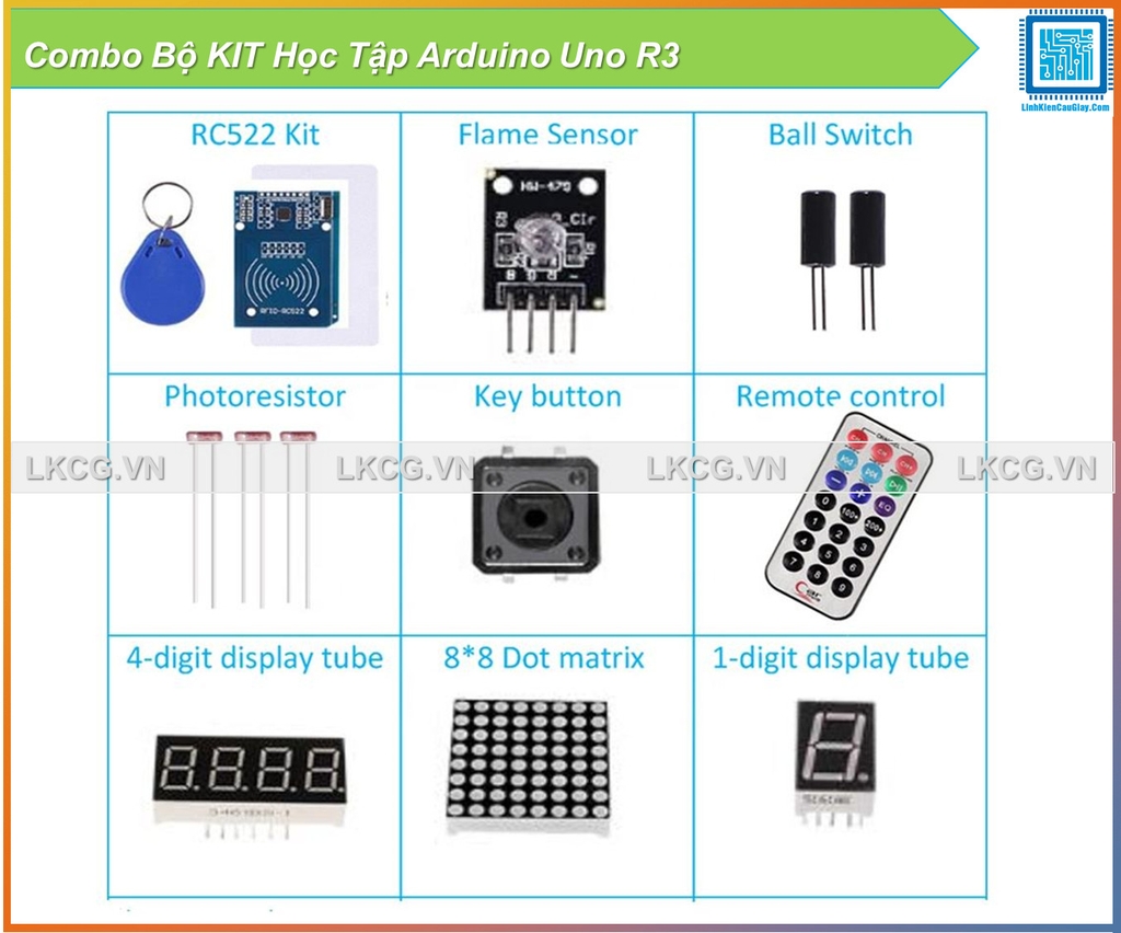 Combo Bộ KIT Học Tập Arduino Uno R3