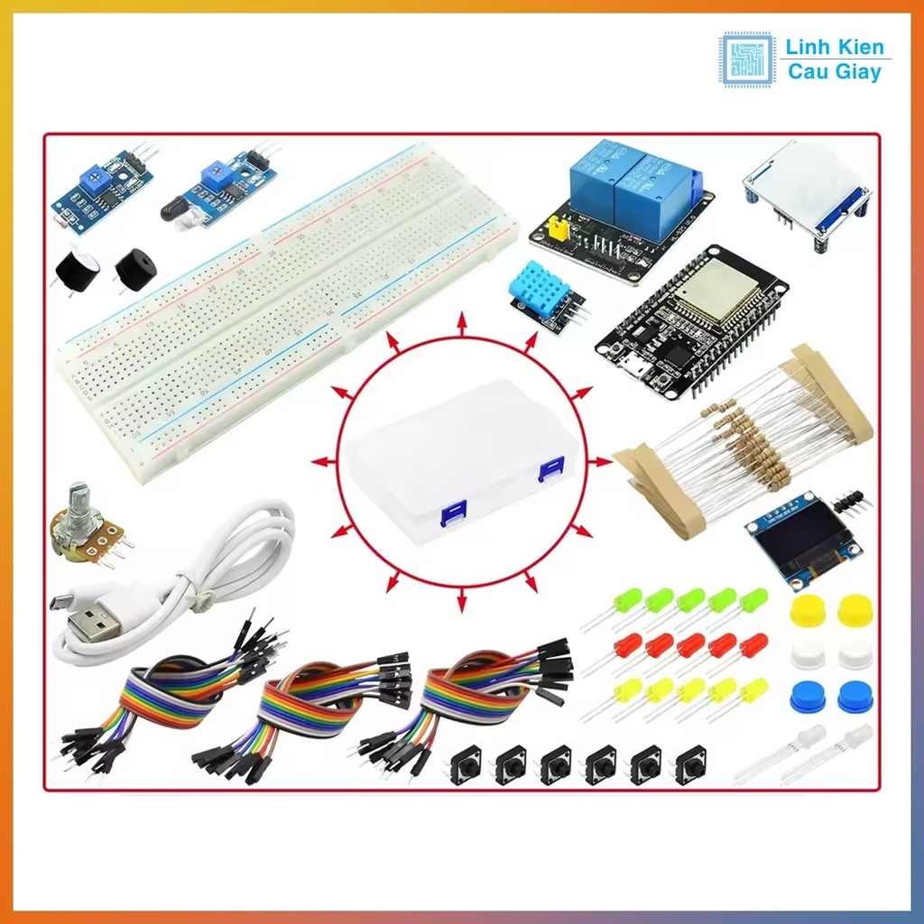Combo Bộ KIT học tập nhúng IOT ESP 32S