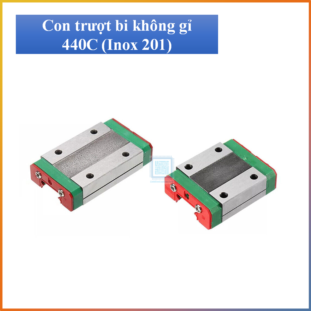 Con trượt thép không gỉ tiêu chuẩn HIWIN MGN7, MGN9, MGN12, MGN15