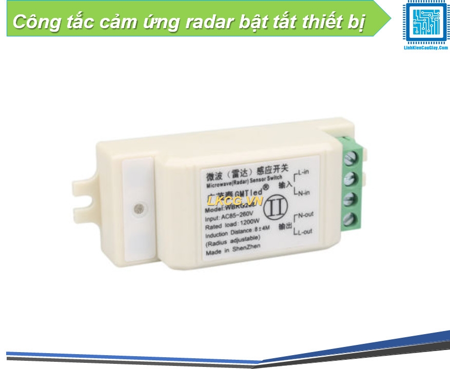 Công tắc cảm ứng radar bật tắt thiết bị