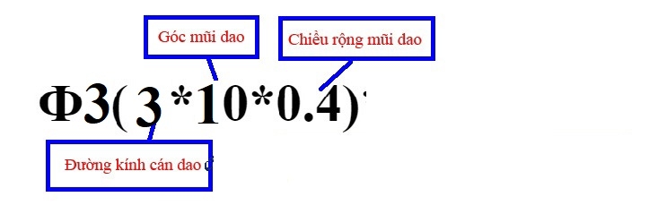 Dao khắc 3D mũi 0.1mm Phi 3.175*10*0.1