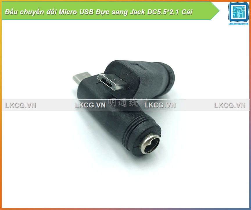 Đầu chuyển đổi Micro USB Đực sang Jack DC5.5*2.1 Cái