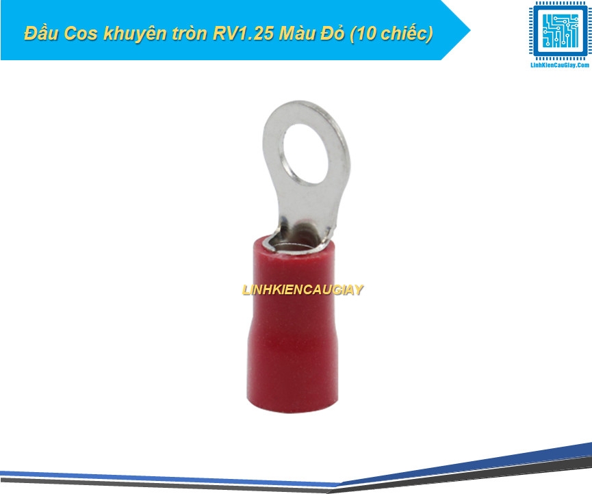 Đầu Cos khuyên tròn RV1.25 Màu Đỏ (10 chiếc)