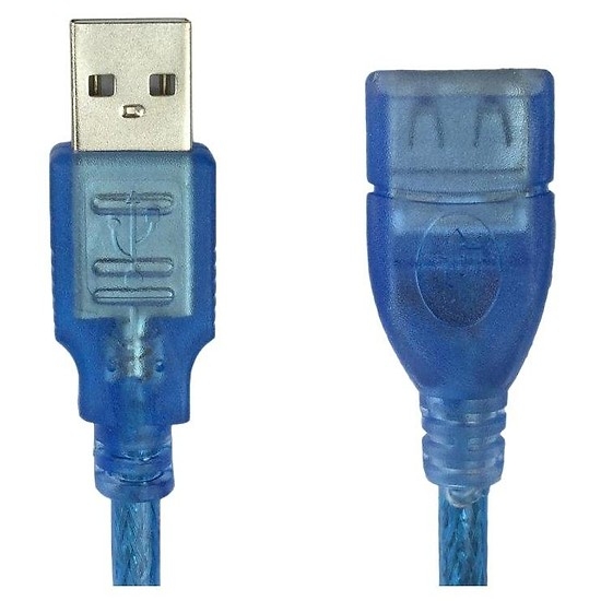 Dây cáp USB 2.0 nối dài 1.5m màu xanh chống nhiễu