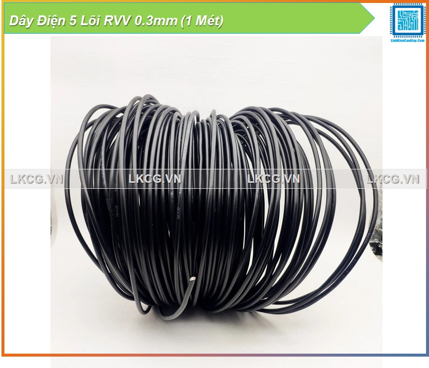 Dây Điện 5 Lõi RVV 0.3mm (1 Mét)