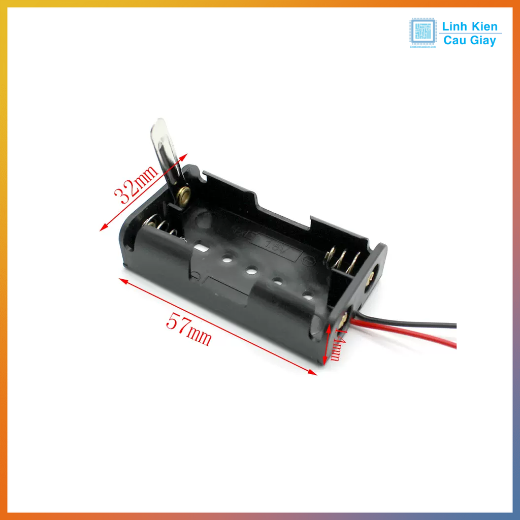 Đế 2 pin AA có cần gạt On Off