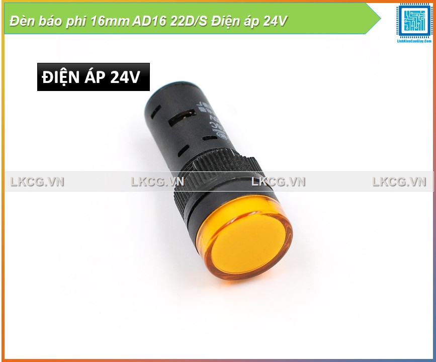 Đèn báo phi 16mm AD16 22D/S Điện áp 24V