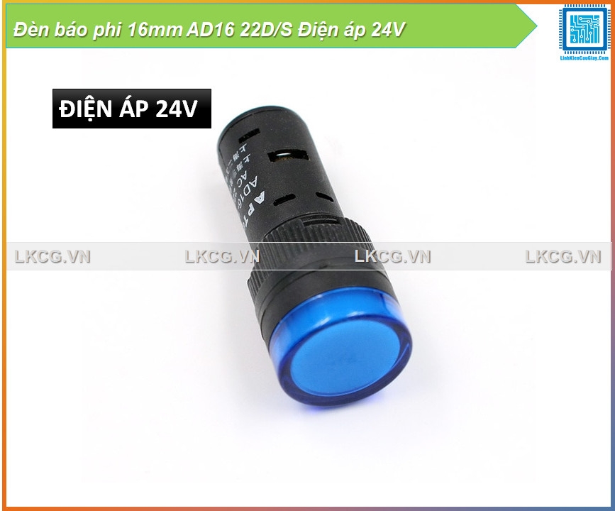 Đèn báo phi 16mm AD16 22D/S Điện áp 24V