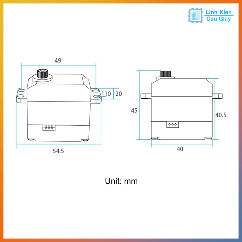 Động cơ RC Servo ZX20S 20KG kĩ thuật số