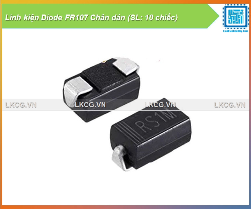 Linh kiện Diode FR107 Chân dán (SL: 10 chiếc)