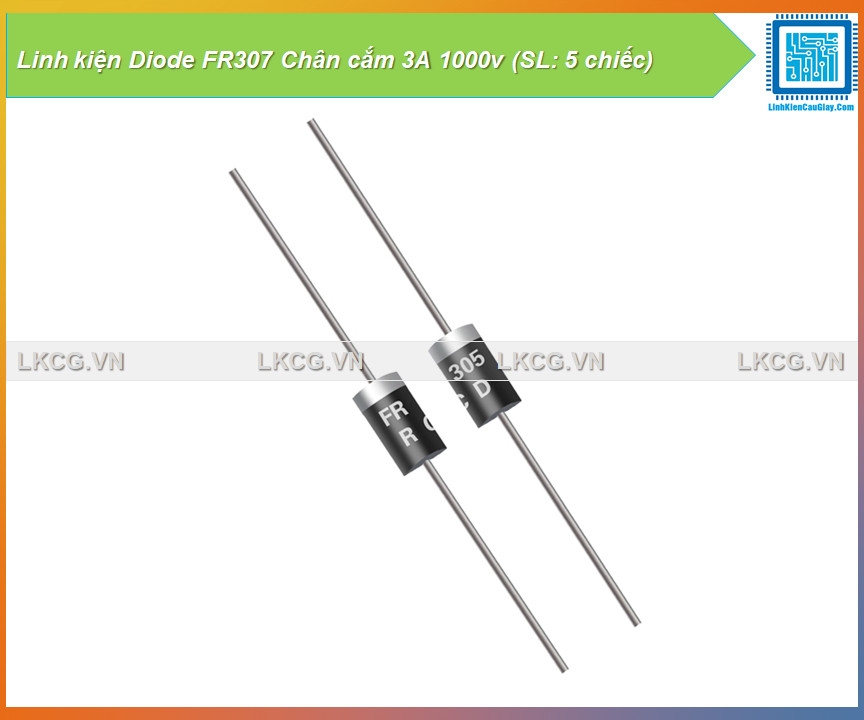 Linh kiện Diode FR307 Chân cắm 3A 1000v (SL: 5 chiếc)