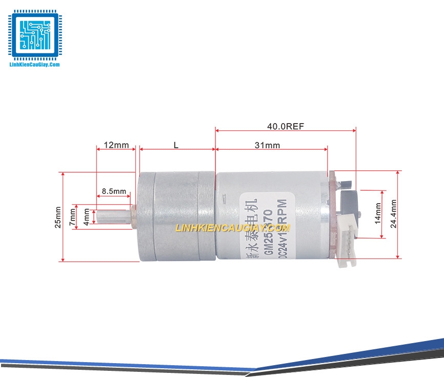 Động Cơ DC Servo Giảm Tốc GA25 24VDC