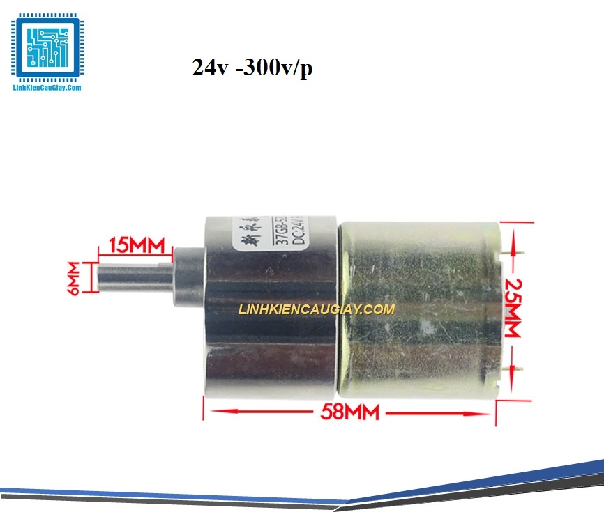 Động Cơ DC Giảm Tốc JGB37-535 (24VDC)