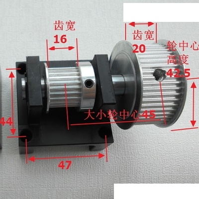 Bộ combo gá Puly trục x và y 6 chi tiết cho máy laser CO2