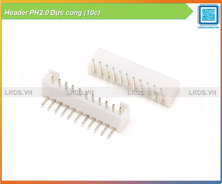 Header PH2.0 Đực cong (10c)