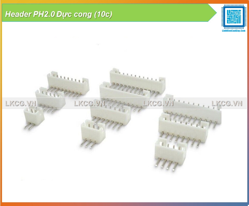 Header PH2.0 Đực cong (10c)