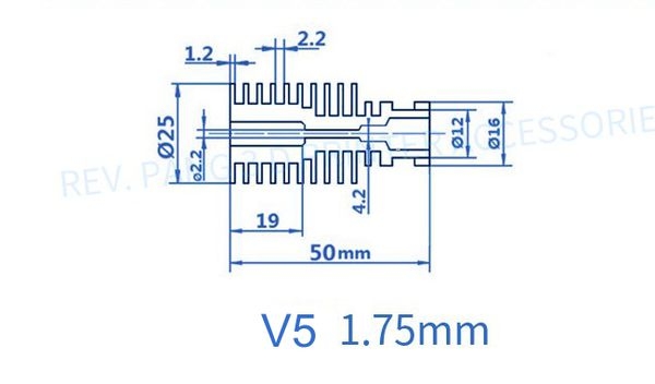 Khối Nhôm Tản Nhiệt J-head V5 (Gián Tiếp)