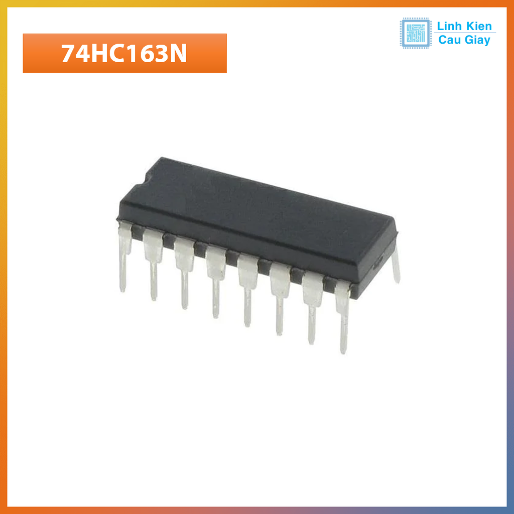Linh kiện IC 74HC163N Bộ Đếm Nhị Phân 4-Bit DIP-16