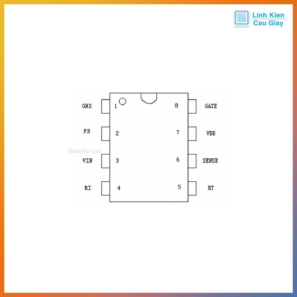 Linh kiện IC nguồn OB2268AP chân cắm DIP8