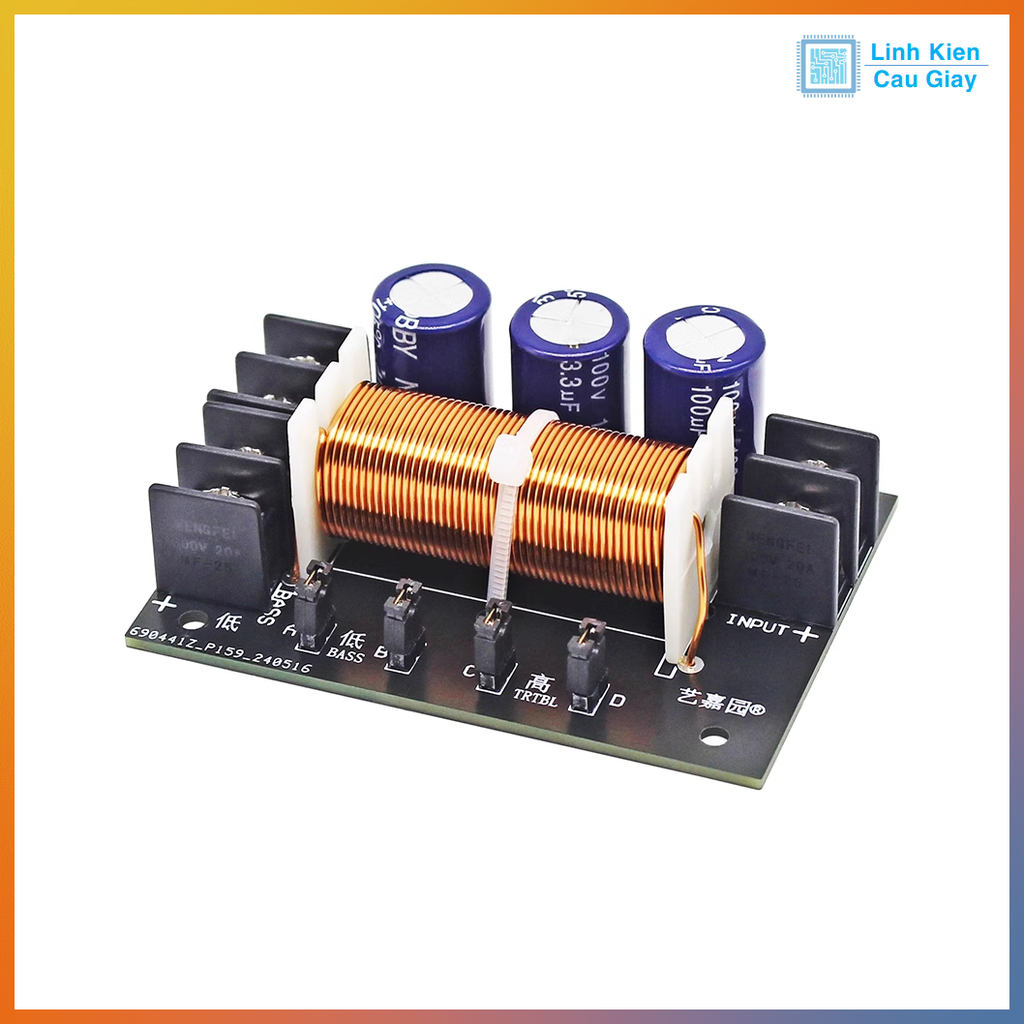 Mạch loa phân tần 2 đường tiếng Bass Treble 400w