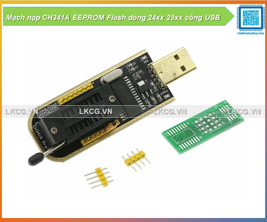 Mạch nạp CH341A EEPROM Flash dòng 24xx 25xx cổng USB