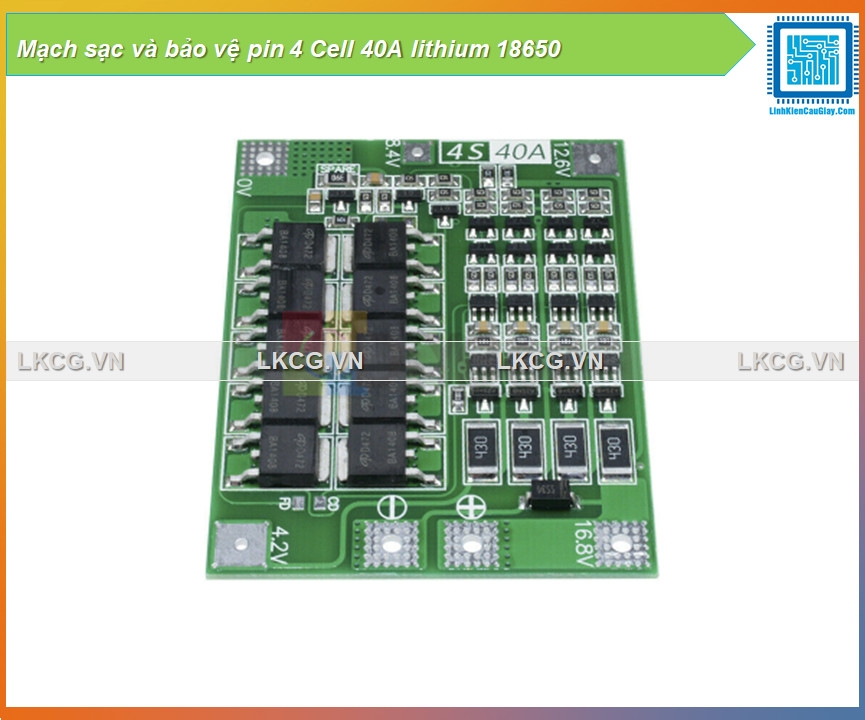 Mạch sạc và bảo vệ pin 4 Cell 40A lithium 18650