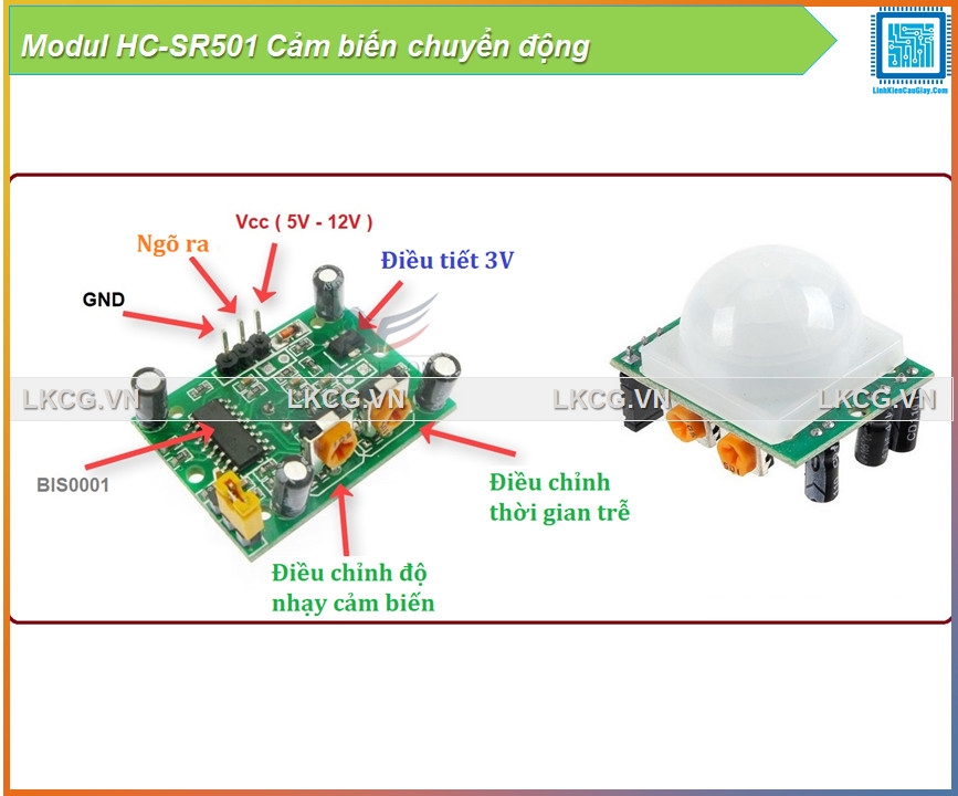 Modul HC-SR501 Cảm biến chuyển động