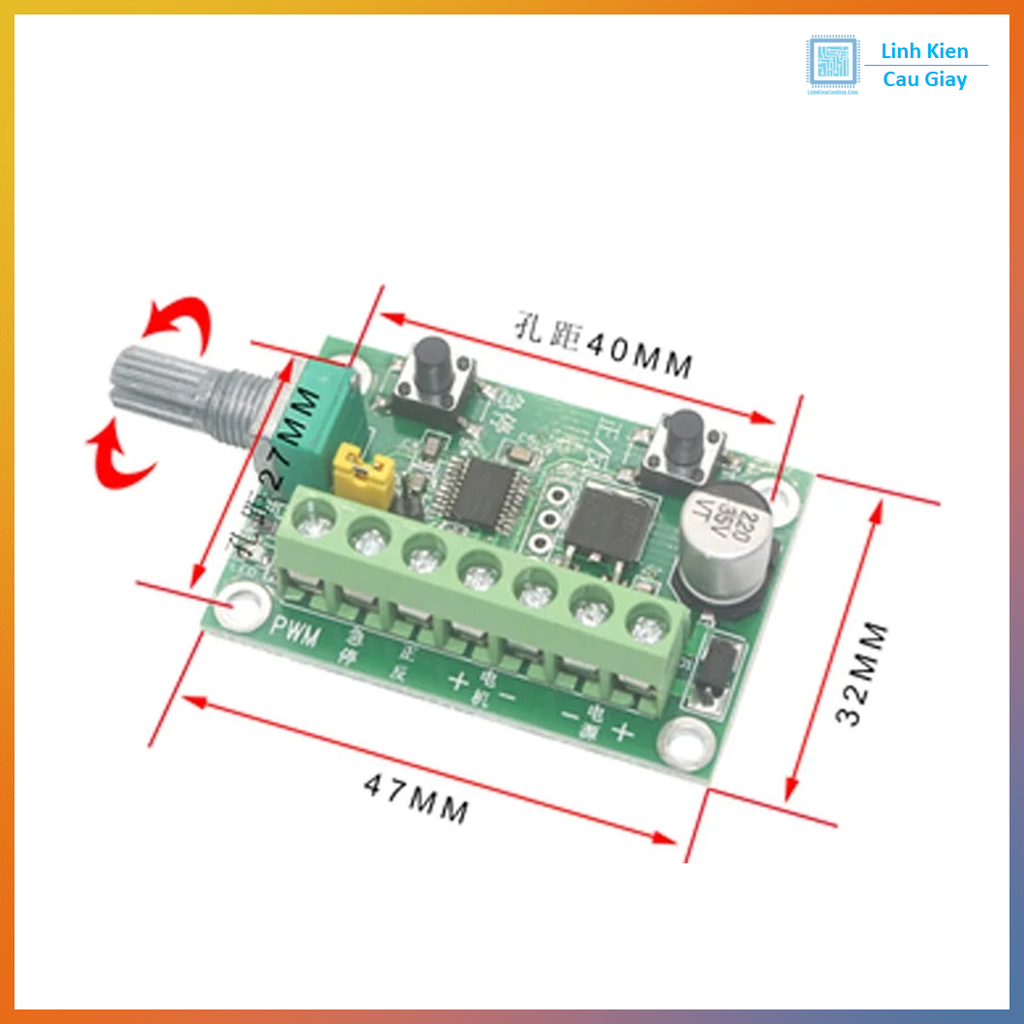 Module điều khiển động cơ không chổi than 6V - 30V