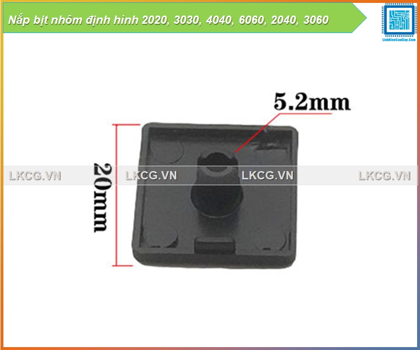 Nắp bịt nhôm định hình 2020, 3030, 4040, 6060, 2040, 3060