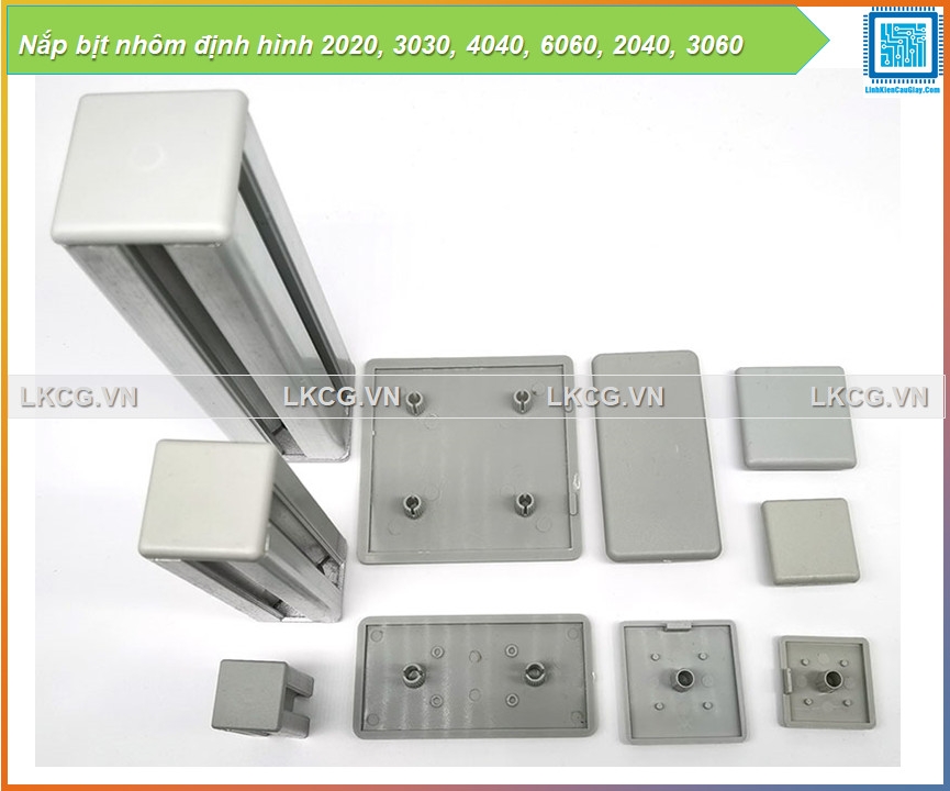 Nắp bịt nhôm định hình 2020, 3030, 4040, 6060, 2040, 3060