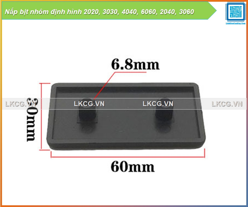 Nắp bịt nhôm định hình 2020, 3030, 4040, 6060, 2040, 3060