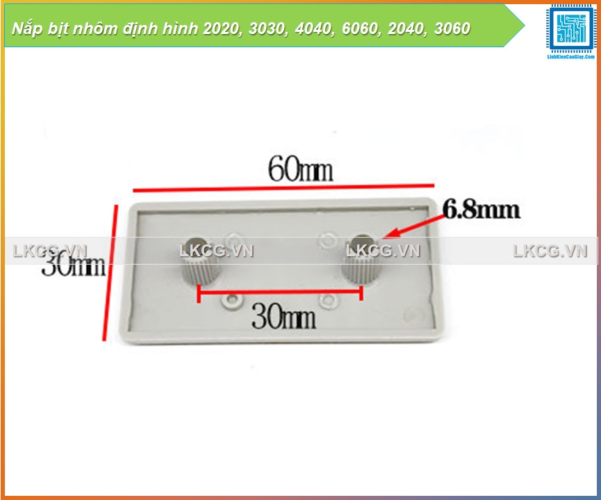 Nắp bịt nhôm định hình 2020, 3030, 4040, 6060, 2040, 3060